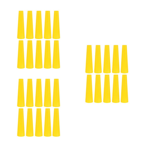 30Pcs Yellow Plastic Yarn Cones for Sewing Kit and Thread Management
