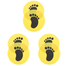 6Pcs Durable Yellow PVC Soccer Training Floor Pads Non-Slip