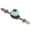 2pcs Light Blue Hand Painted Pumpkin Ceramic Drawer Knobs, 4cm 13