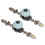 2pcs Light Blue Hand Painted Pumpkin Ceramic Drawer Knobs, 4cm 14