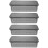 4Pcs Space-Saving Grey Cutlery Drainer Basket with Lid for Kitchen 6