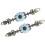2pcs Light Blue Hand Painted Pumpkin Ceramic Drawer Knobs, 4cm 16