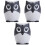 3Pcs Creative Owl Toothpick Jar Grey for Home 3