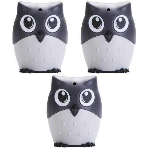 3Pcs Creative Owl Toothpick Jar Grey for Home 2