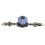 2pcs Hand Painted Blue Pumpkin Drawer Knobs Ceramic Cabinet Handles 4cm 10