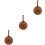 3Pcs Golfing Tee Holder Portable Tees Keeper Light Brown 6