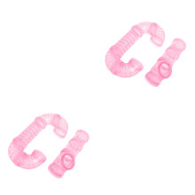 4Pcs Pink Hamster Tunnel Tubes Plastic Cage Toy for Animal Play