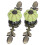 2pcs Hand Painted Green Pumpkin Ceramic Drawer Knobs 4cm Stylish Cabinet Handles 1