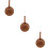 3Pcs Golfing Tee Holder Portable Tees Keeper Light Brown 10