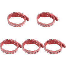 5Pcs Orange Adjustable Dog Collars Soft Supple Comfortable Pet Collars
