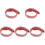 5Pcs Orange Adjustable Dog Collars Soft Supple Comfortable Pet Collars 1