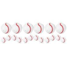 18Pcs Soft White PVC Baseball Balls for Kids Inflatable Party Supplies