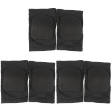 6Pcs Sponge Gym Pads Black with Double Straps for Sport Safety Support