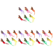 24Pcs Small Fake Bird Models Decor for Garden and DIY Use
