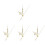 4Sets Golden Metal Clock Hands Sturdy Decorative Clock Pointer Kit 1