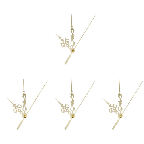 4Sets Golden Metal Clock Hands Sturdy Decorative Clock Pointer Kit