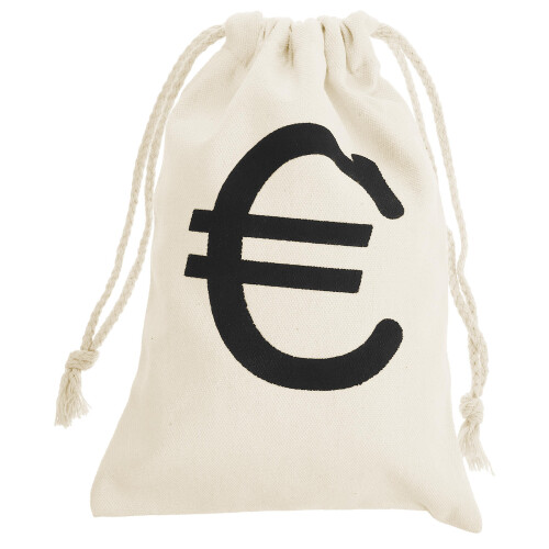 2Pcs Sturdy Beige Canvas Drawstring Bag for Pirate Coins Candy 1