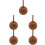 5Pièces Support Tees En Cuir Accessoire Indispensable Golf 7