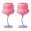 2Pcs Pink Crystal Goblet Reusable Drinking Cups for Parties 1