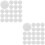 1000Pcs White Adhesive Felt Pads DIY Materials for Clothing Decor 7