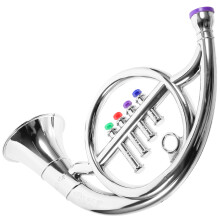 Cornet Enfant Plastique Argenté Mini Portable Jouet Musical Sûr