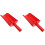 2Pcs Red Plastic Beach Toys Scoops for Toddlers 1