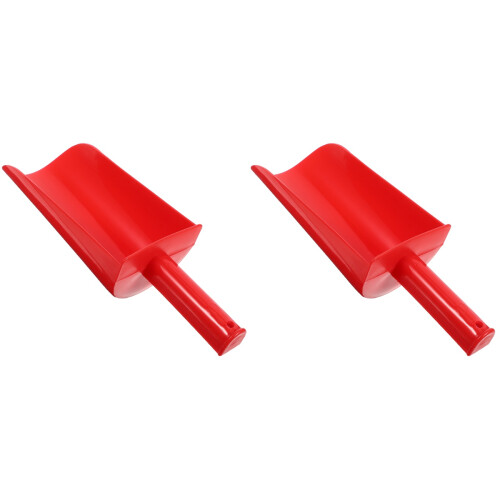 2Pcs Red Plastic Beach Toys Scoops for Toddlers