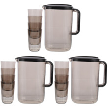 3Sets Portable Water Drinking Kettle Set Grey Juices Pitcher