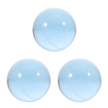 3Pcs Blue Clear Resin Juggling Balls for Circus Home Use Decoration