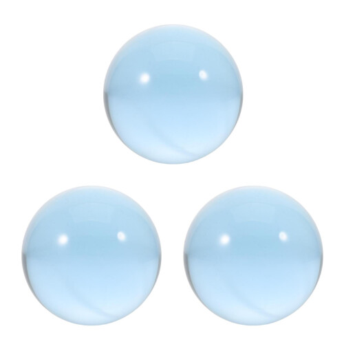 3Pcs Professional Blue Resin Juggling Balls Transparent Performance