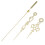 4Sets Golden Metal Clock Hands Sturdy Decorative Clock Pointer Kit 2