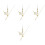 4Sets Golden Metal Clock Hands Sturdy Decorative Clock Pointer Kit 4