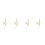 4Sets Golden Metal Clock Hands Sturdy Decorative Clock Pointer Kit 5