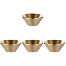 4Pcs Multi-Purpose Golden Stainless Steel Dessert Bowls for Home Use