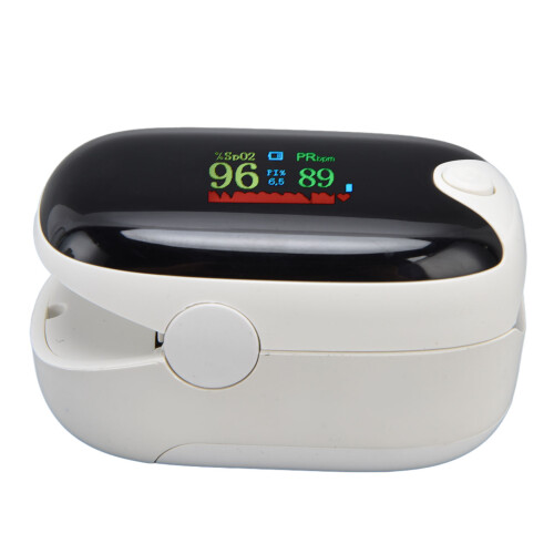 Tragbares Fingertip-Oximeter Blutsauerstoffmonitor AD901, Weiß, Bluetooth