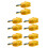 10Pcs Yellow PP Dumpling Presser Double End Kitchen Dough Press Tool 4