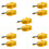 10Pcs Yellow PP Dumpling Presser Double End Kitchen Dough Press Tool 6