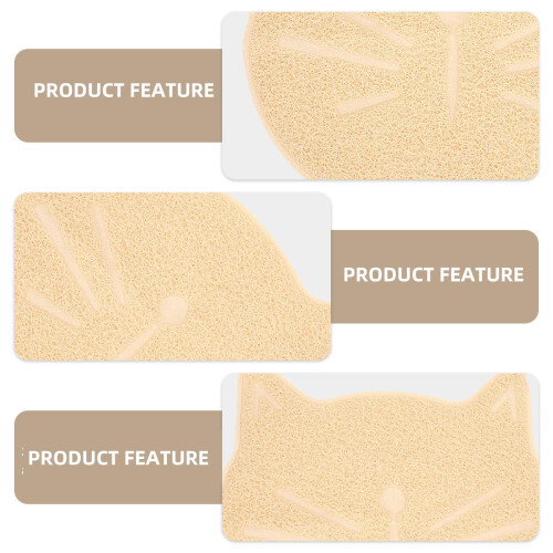1Pièces Alimentation Chat PVC Beige Visage Durable 1
