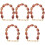 5Pcs Red Beaded Handbag Chain Strap Replacement for DIY Purse Handles 3