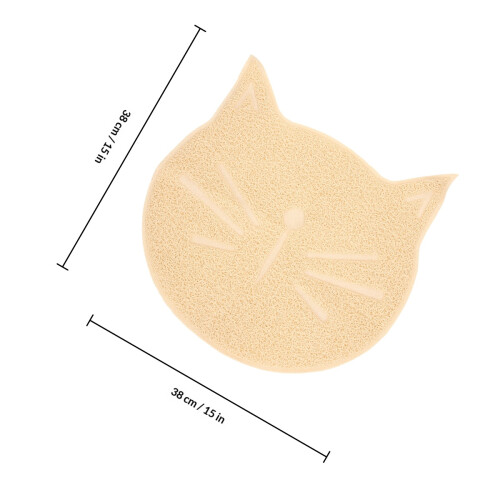 1Pièces Alimentation Chat PVC Beige Visage Durable 2