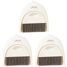 3Sets Mini Dustpan and Brush Set Sturdy Small Cleaning Tool White