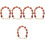 5Pcs Red Beaded Handbag Chain Strap Replacement for DIY Purse Handles 4