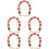 5Pcs Red Beaded Handbag Chain Strap Replacement for DIY Purse Handles 6