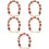 5Pcs Red Beaded Handbag Chain Strap Replacement for DIY Purse Handles 7