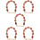 5Pcs Red Beaded Handbag Chain Strap Replacement for DIY Purse Handles 8
