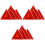 15Pcs Red Roadside Warning Triangle Sign Reflective Safety Tool 2