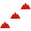 15Pcs Red Roadside Warning Triangle Sign Reflective Safety Tool 4