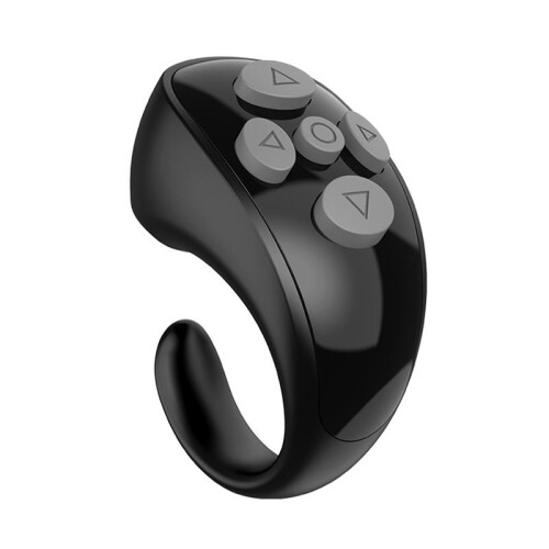 Ring Controller E-Book Page Turner Remote Control Ring Music Video Controller for Tiktok IOS Android Laptop Black