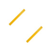 2Pcs Yellow PVC Car Sticker Film Waterproof Self-Adhesive Easy Clean