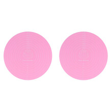 Set Of 2 Silicon Baking Mat Dining Table Centerpiece Size 1 Pink